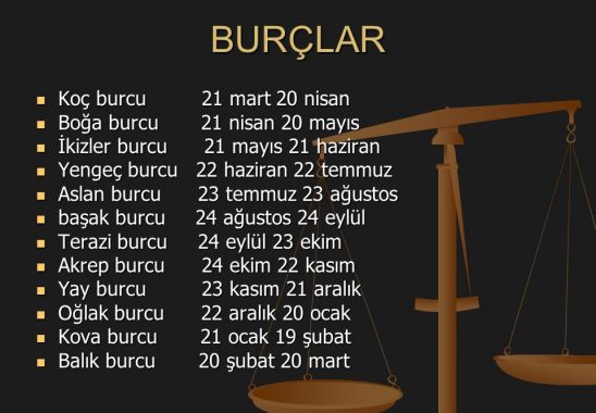 Burçlar ve özellikleri