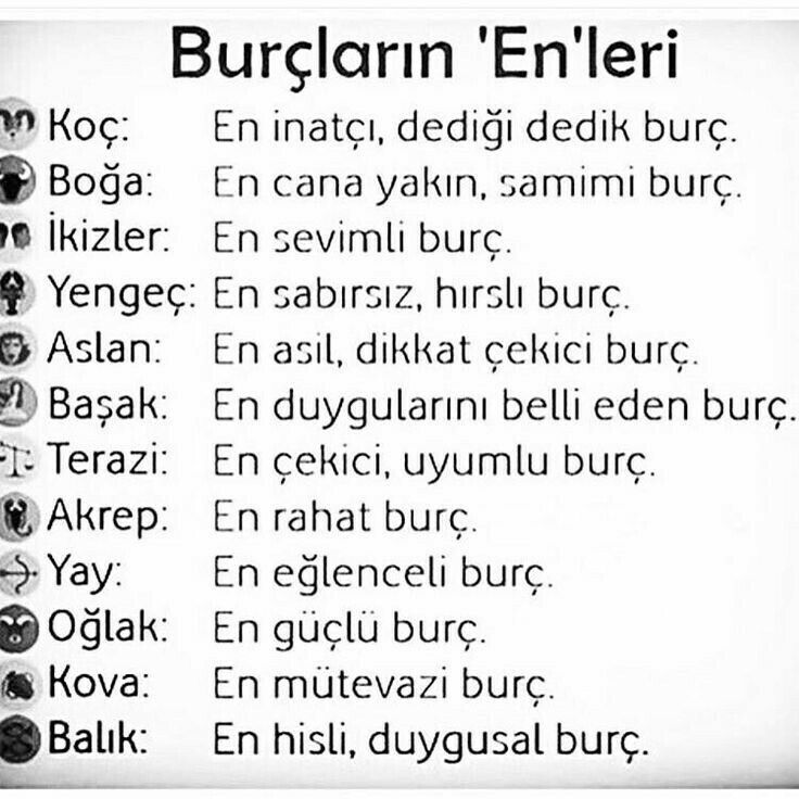 Burçların enleri