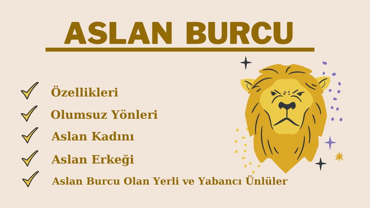 Aslan Burcu Erkeği ve Özellikleri